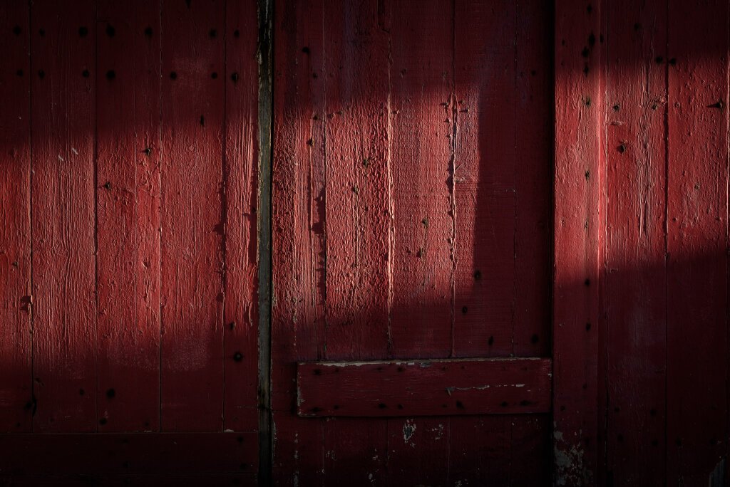 Light on a Red Door