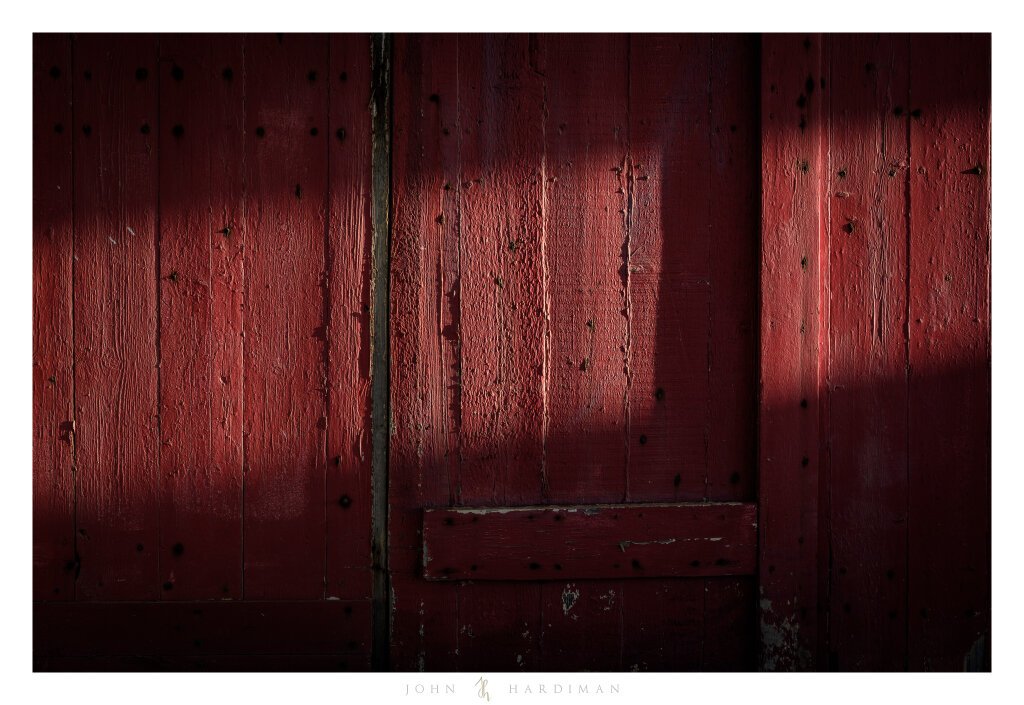 light on a red door, Werribee, Victoria